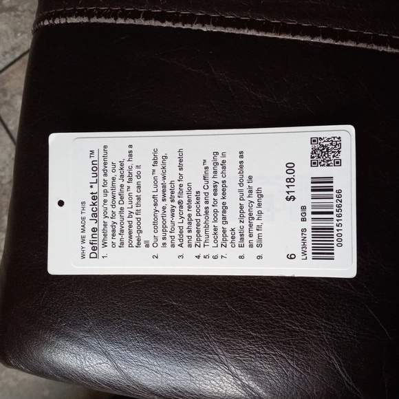 NWOT!!! 🍋 Lululemon  🍋 Define Jacket Size 6 - Picture 6 of 10